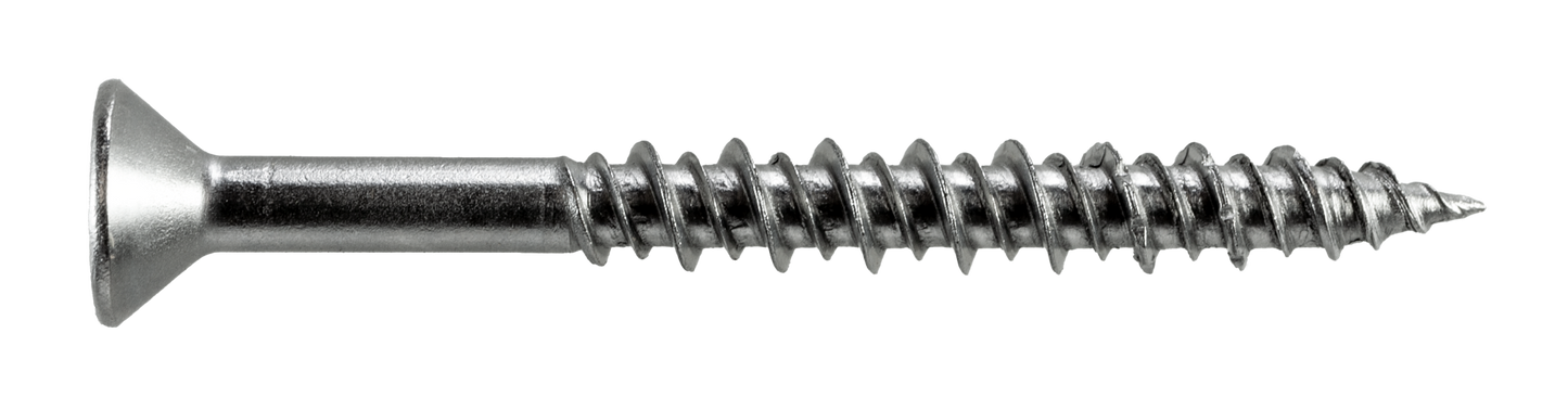 Simpson Strong-Tie T10J200FX-RP8 Marine Screw, Flat Head — #10 x 2 in. #2 Phillips Drive, Type 316 (8-Qty)
