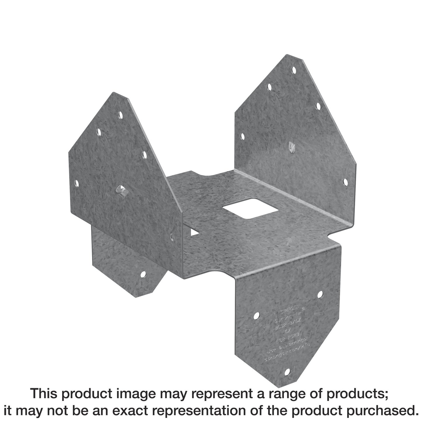 Simpson Strong-Tie BCS2-3/6 BCS Galvanized Post Cap for Triple 2x Beam, 6x Post