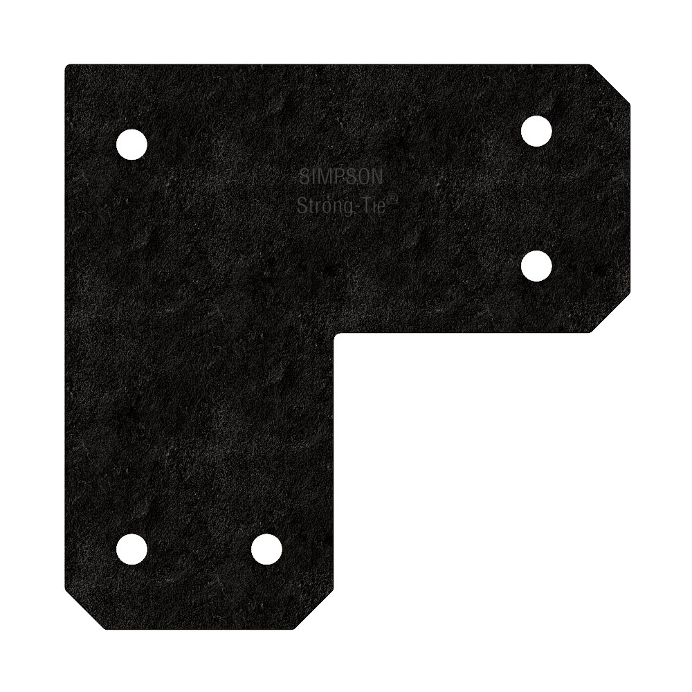 Simpson Strong-Tie APVL6 Outdoor Accents® Avant Collection™ ZMAX®, Black Powder-Coated L Strap for 6x6 (Pack of 288)