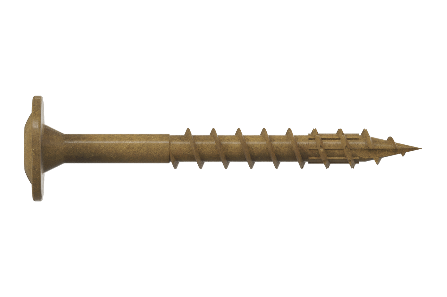 Simpson Strong-Tie CBT08112R300 Wafer-Head Construction Screw — #8 x 1-1/2 in. T20, Quik Guard®, Tan (300-Qty)