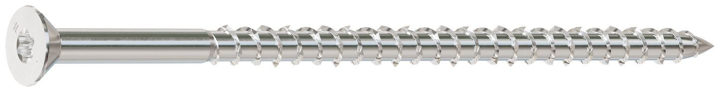 Simpson Strong-Tie T14500WPB Strong-Drive® DWP WOOD SS Screw — #14 x 5 in. T27, Flat Head, Type 316 (500-Qty) (Pack of 64)