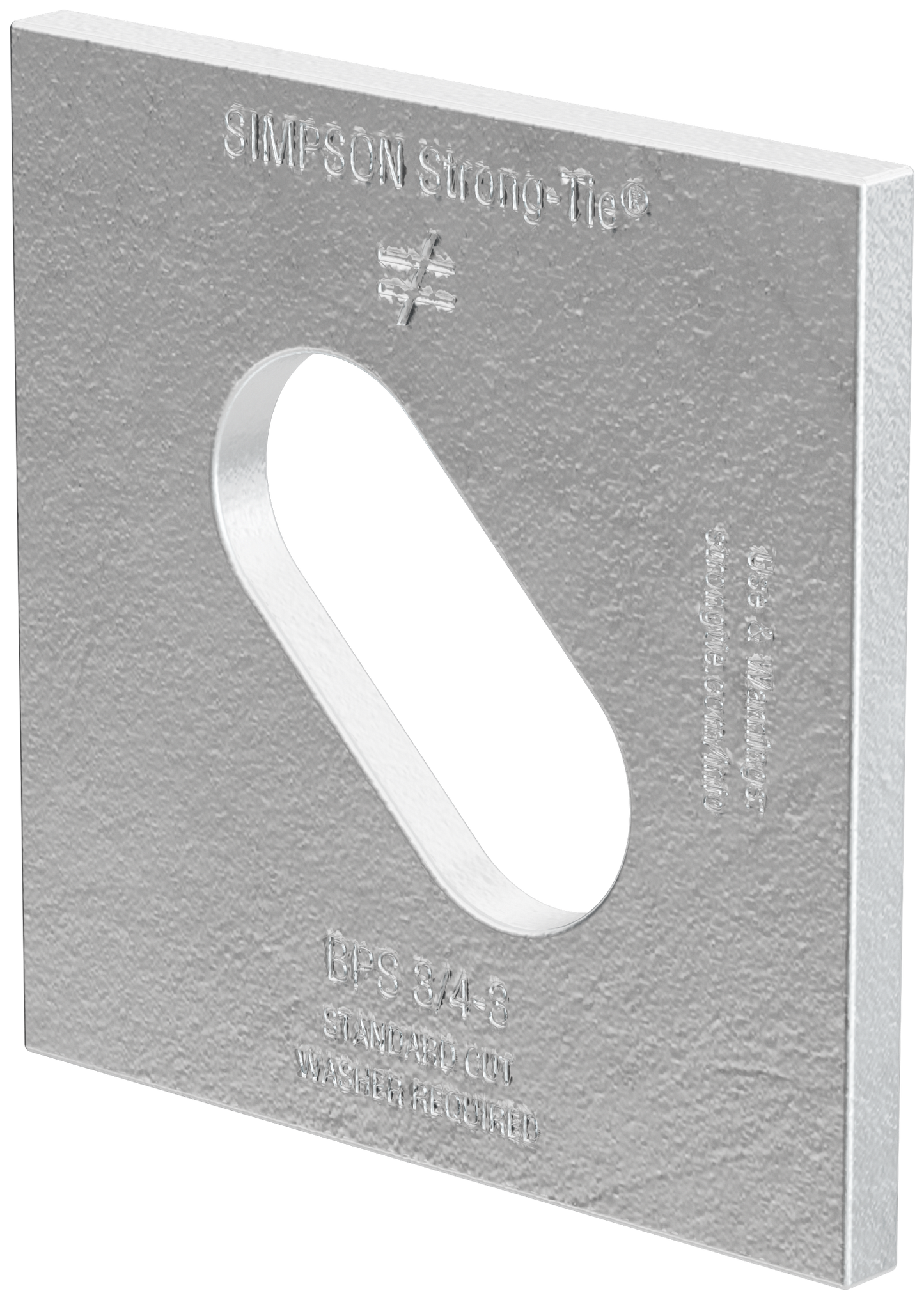 Simpson Strong-Tie BPS 3/4-3HDG BPS 3 in. x 3 in. HDG Slotted Bearing Plate with 3/4 in. Bolt Dia. (Pack of 2000)