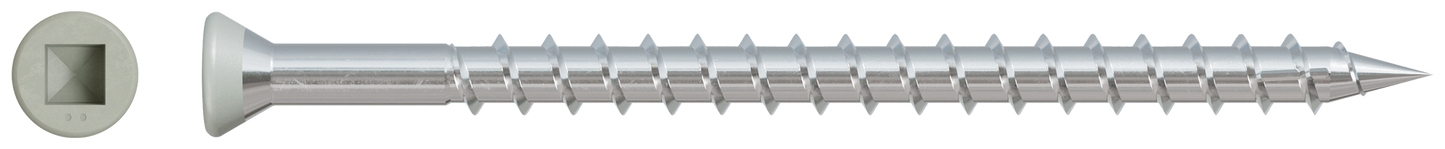 Simpson Strong-Tie DTH212S305GR Trim-Head Screw — Sharp Point (Collated) — #7 x 2-1/2 in. #2 Square Type 305 Gray (1000-Qty)