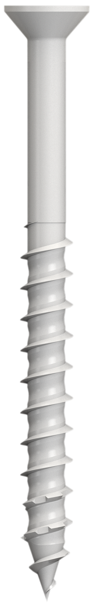 Simpson Strong-Tie TNTW25234TTR Titen Turbo™ — 1/4 in. x 2-3/4 in. 6-Lobe Trim-Head Concrete and Masonry Screw, White (100-Qty) (Pack of 5)