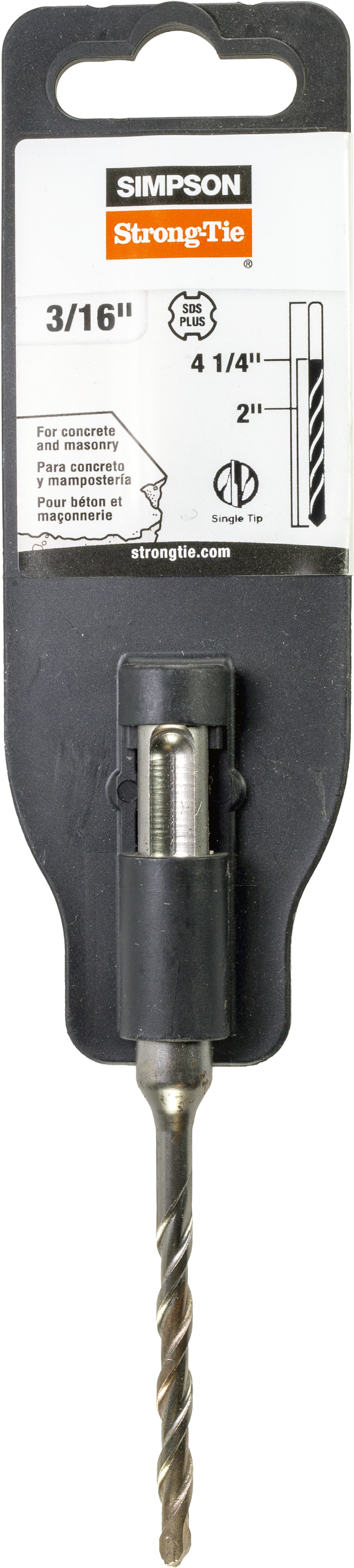 Simpson Strong-Tie MDPL01804 3/16 in. x 4-1/4 in. SDS-plus® Shank Drill Bit