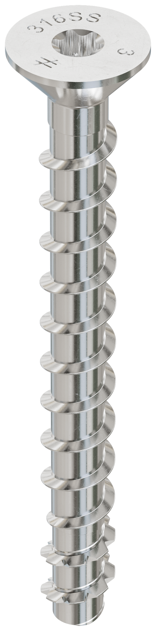 Simpson Strong-Tie THDC25300CS6SS Titen HD® 1/4 in. x 3 in. Type 316 SS Countersunk Head Heavy-Duty Screw Anchor (25-Qty) (Pack of 980)