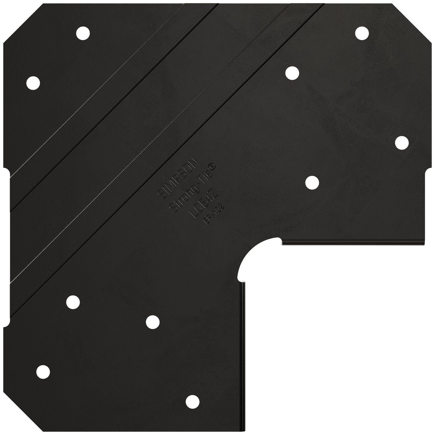 Simpson Strong-Tie LCE4PC Outdoor Accents® LCEPC ZMAX®, Black Powder-Coated End Post Cap for 4x (Pack of 3000)