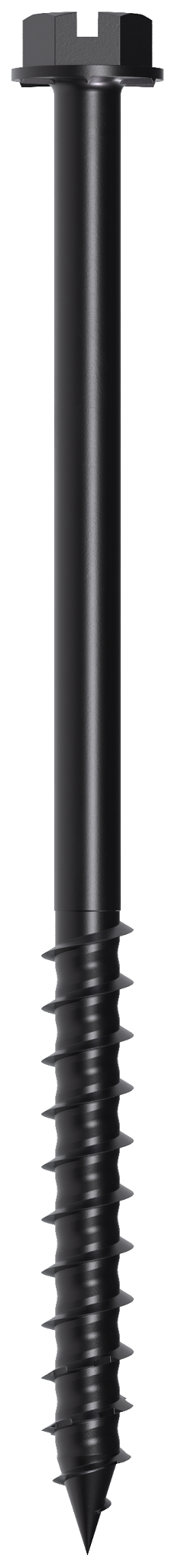 Simpson Strong-Tie TNTBL25400H Titen Turbo™ — 1/4 in. x 4 in. Hex-Head Concrete and Masonry Screw, Black (100-Qty)