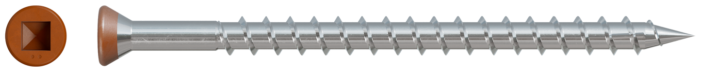 Simpson Strong-Tie DTH212S305TN01 Trim-Head Screw — Sharp Point (Collated) — #7 x 3-1/2 in. #2 Square Type 305 Tan 01 (1000-Qty)