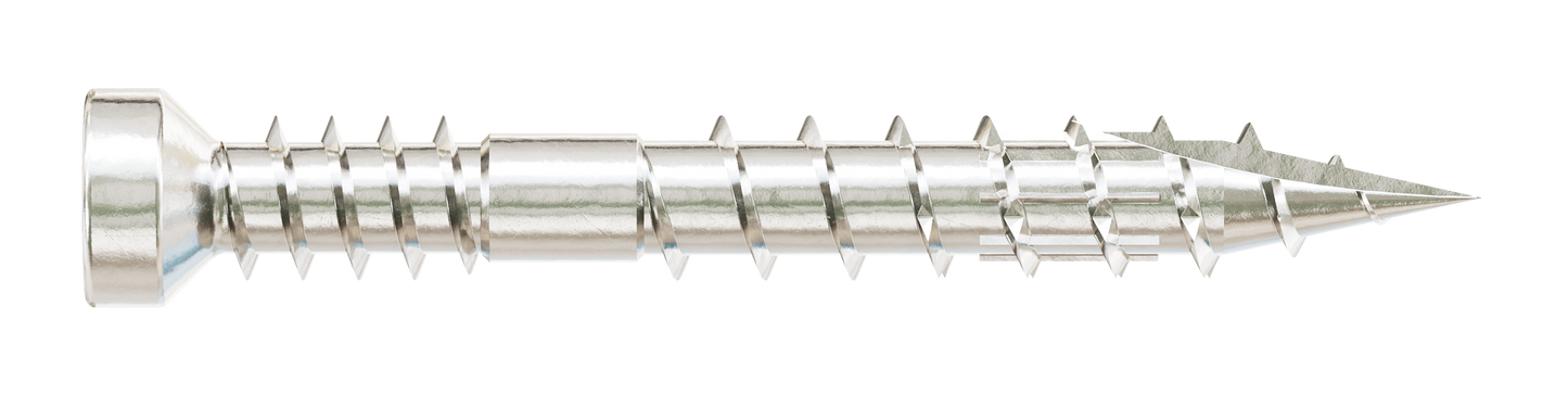 Simpson Strong-Tie FT07114T100 Finish Trim Screw — #7 x 1-1/4 in. T10, Trim-Head, Type 316 (100-Qty) (Pack of 5)