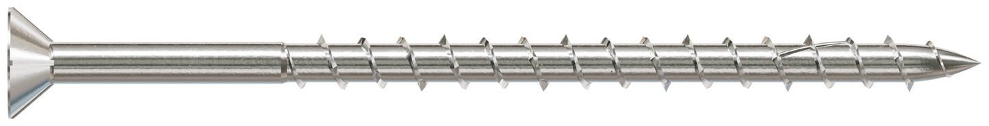 Simpson Strong-Tie S08300WPF5 Deck-Drive™ DWP WOOD SS Screw — #8 x 3 in. T-20, Flat Head, Type 305 (5 lb.) (Pack of 300)