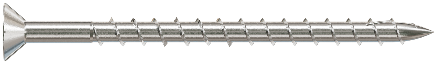 Simpson Strong-Tie S08250WPF1 Deck-Drive™ DWP WOOD SS Screw — #8 x 2-1/2 in. T-20, Flat Head, Type 305 (1 lb.) (Pack of 10)
