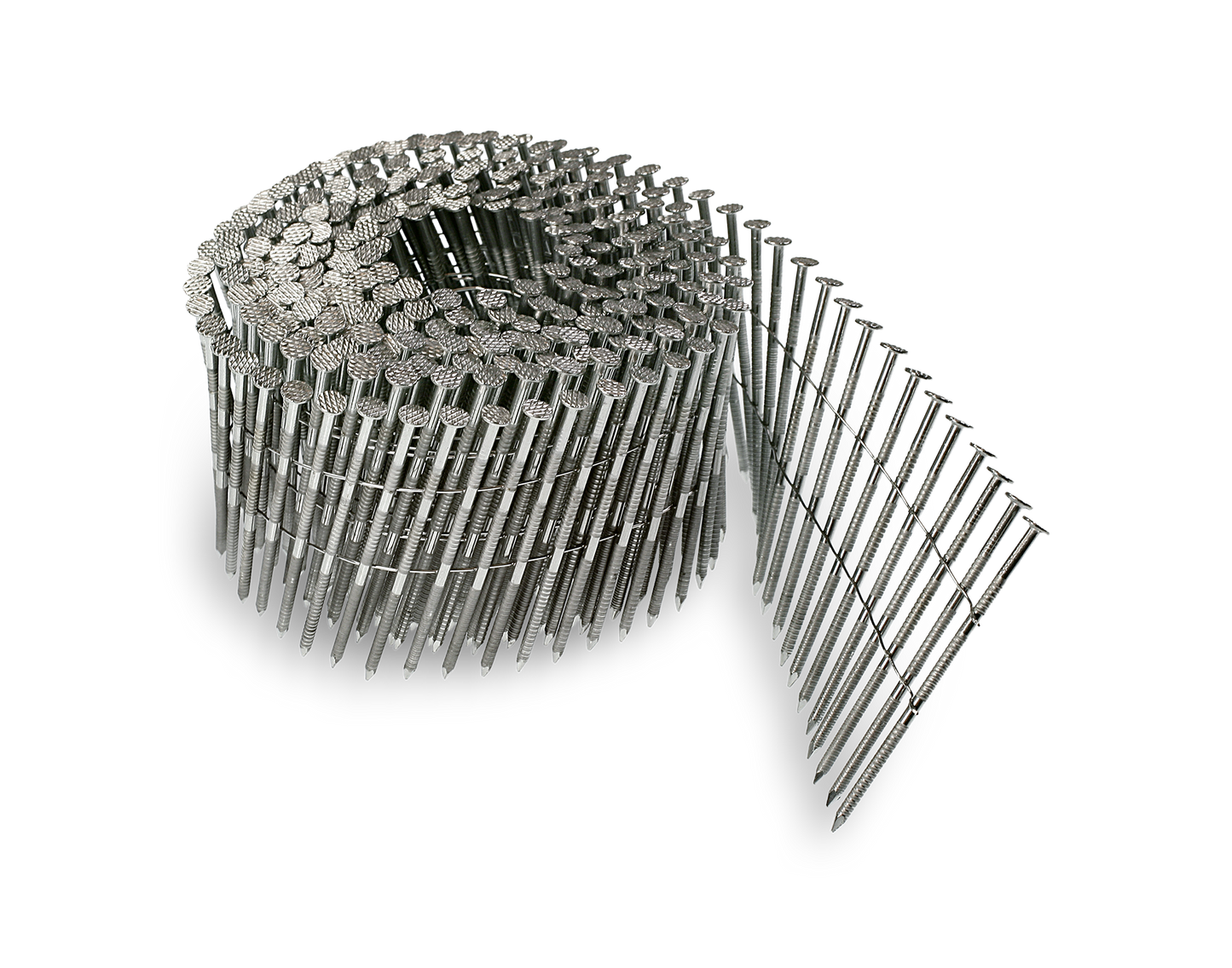 Simpson Strong-Tie S13A200WWCBP 15° Wire Coil, Painted Full Round Head, Ring-Shank Nail — 2 in. x .092 in. Type 304, White (1200-Qty)