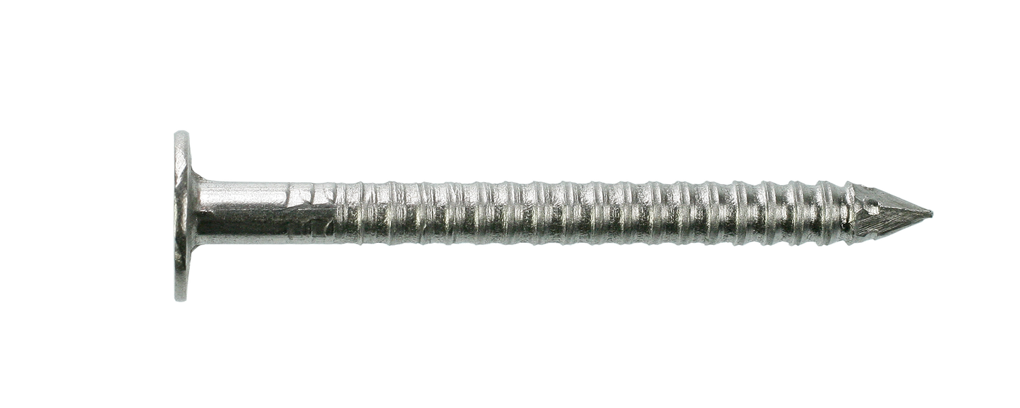 Simpson Strong-Tie S40ATNB Tile/Slating Nail, Annular Ring Shank — 5-in. x .162-in. Type 304 Stainless Steel (25 lb.)
