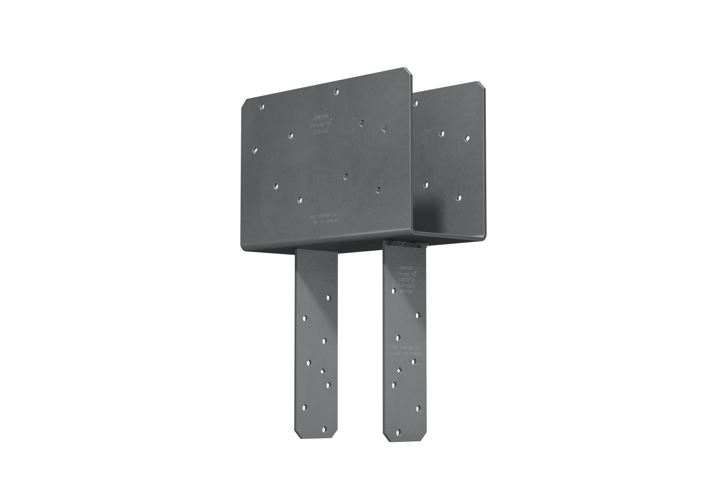 Simpson Strong-Tie CCQ4.62-5.50HDG CCQ™ HDG Column Cap for Triple-2x Beam, 6x Post with Strong-Drive® SDS Screws