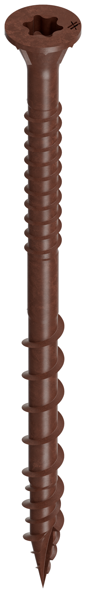 Simpson Strong-Tie DSVR3MB Deck-Drive™ DSV WOOD Screw — #10 x 3 in. T-25, Flat Head, Quik Guard®, Red (1750-Qty) (Pack of 64)