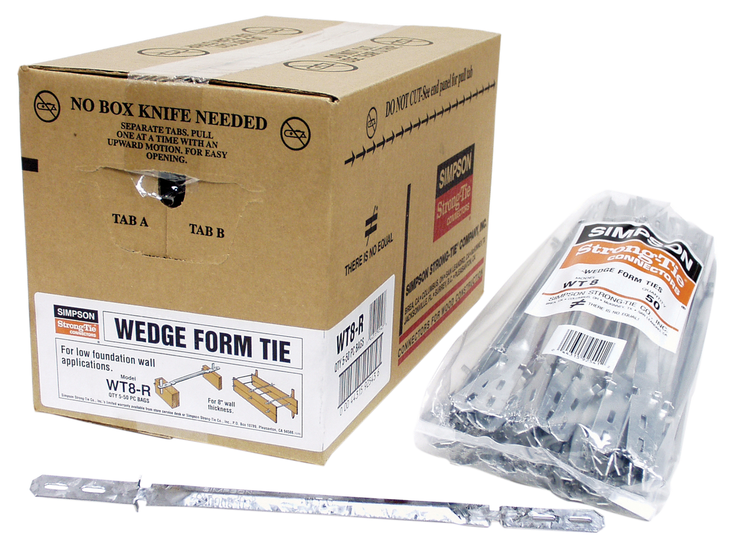 Simpson Strong-Tie WT8-R50 Wedge Tie for 2x Formboard, 8-in. Thick Walls (50-Qty) (Pack of 5)