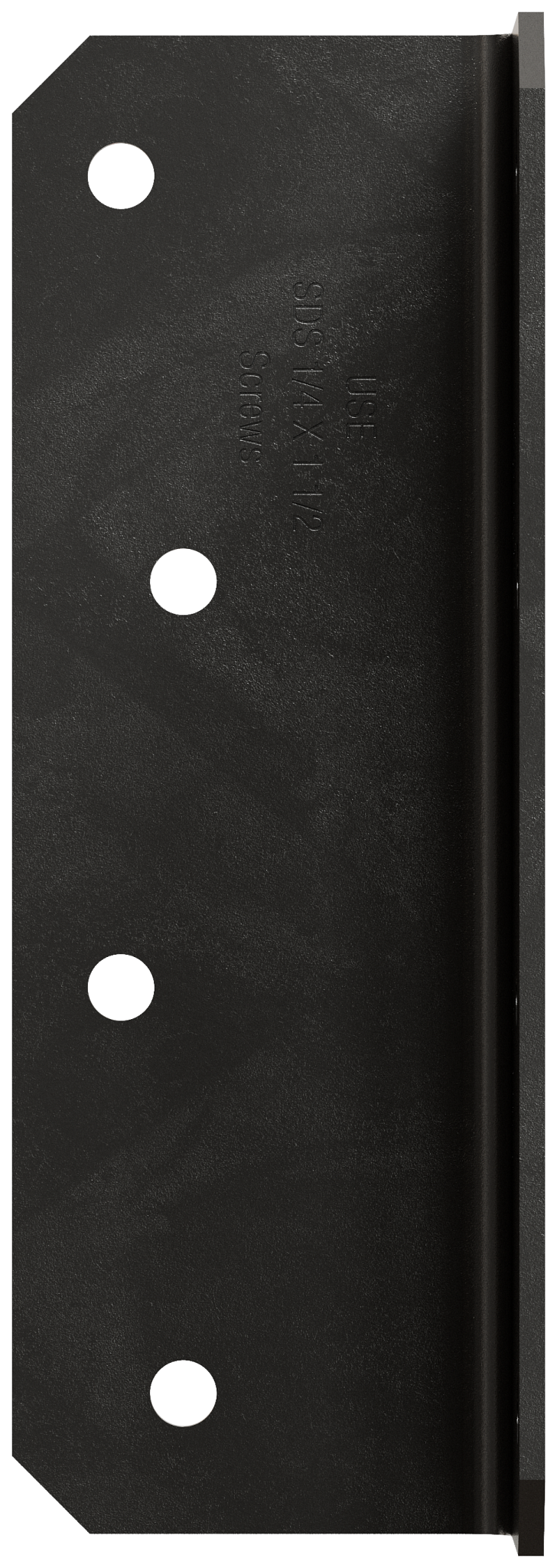 Simpson Strong-Tie ML26PC Outdoor Accents® MLPC 2 in. x 6 in. 12-Gauge ZMAX®, Black Powder-Coated Medium L Angle (Pack of 20)
