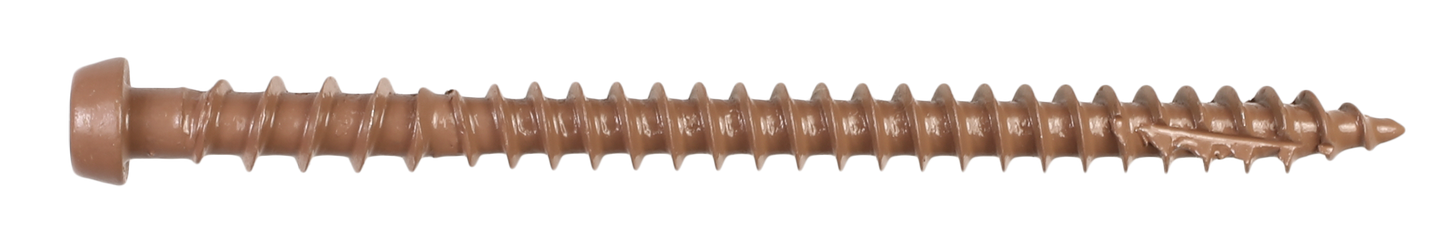 Simpson Strong-Tie DCU234TN03MB Deck-Drive™ DCU COMPOSITE Screw — #10 x 2-3/4 in. T20, Quik Guard®, Tan 03 (1750-Qty) (Pack of 64)