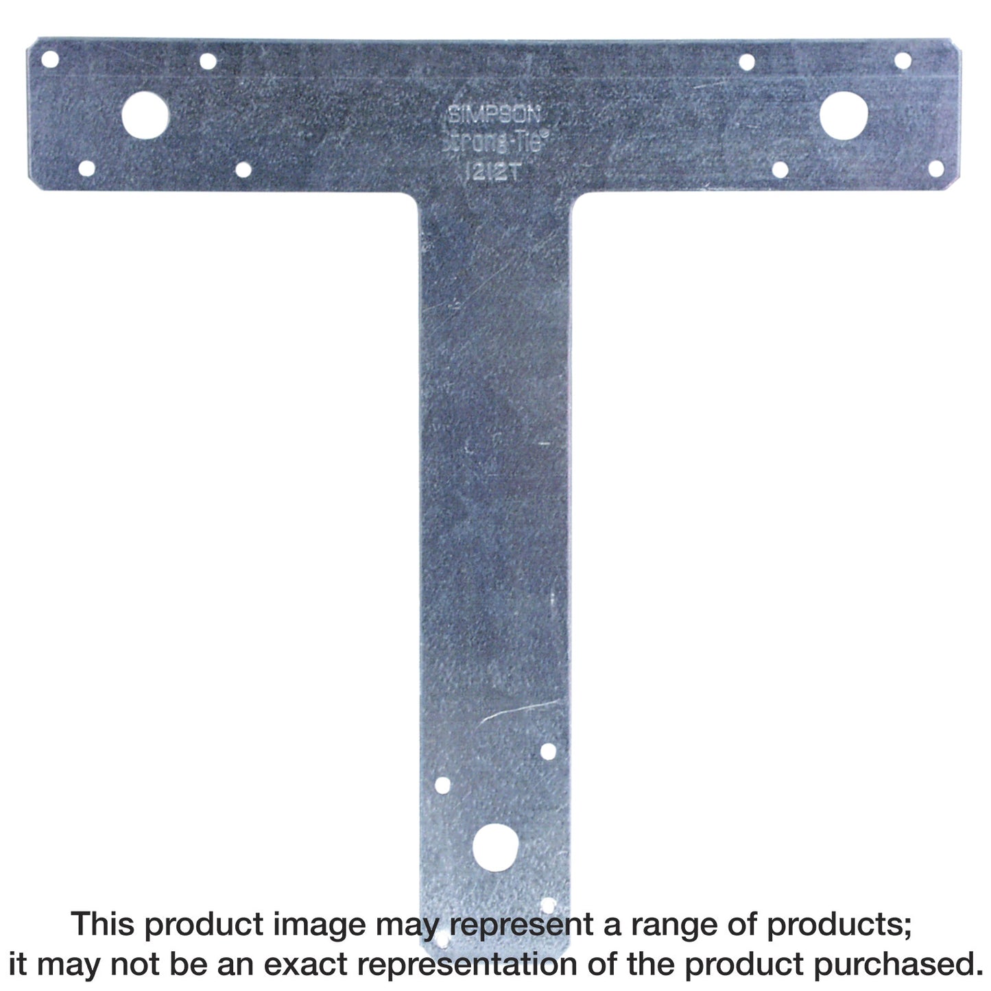 Simpson Strong-Tie 1212T 12 in. x 12 in. 14-Gauge Galvanized T Strap (Pack of 10)
