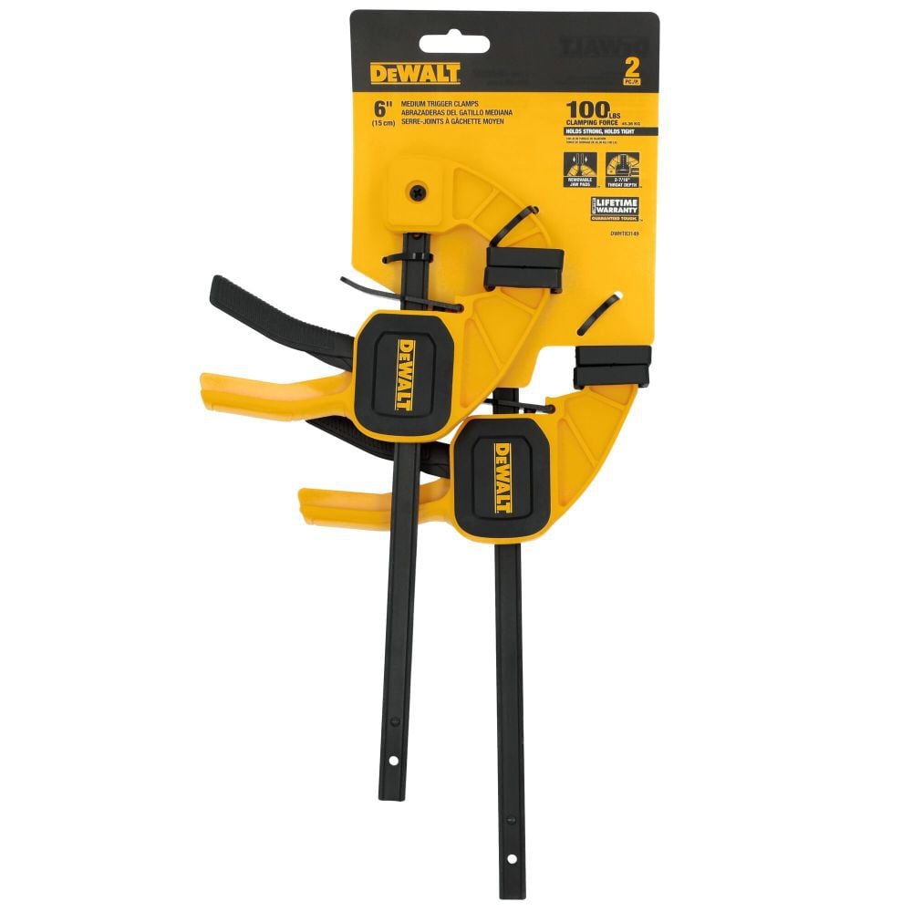 DeWalt DWHT83149 2 Pack 6" Medium Trigger Clamp