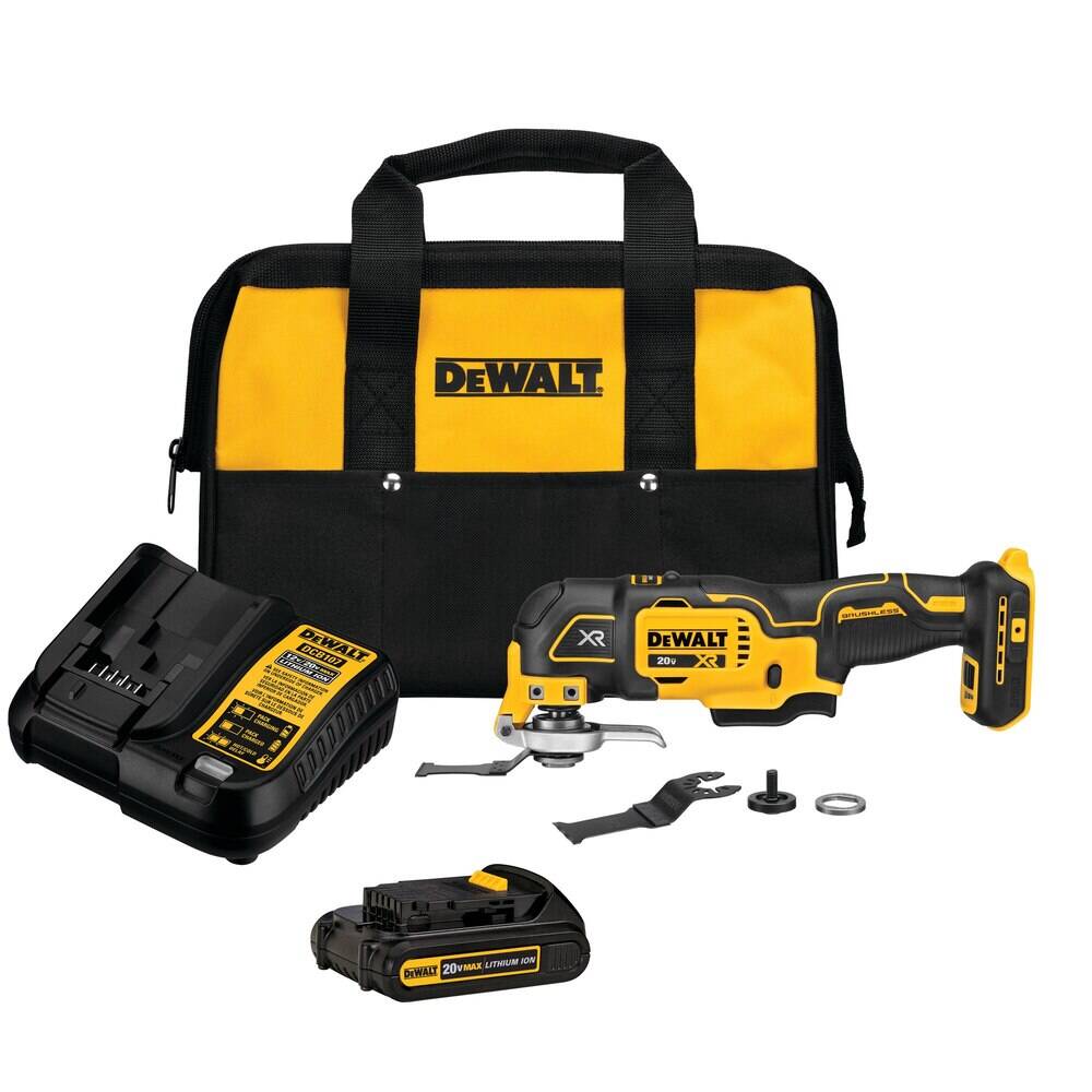 DEWALT 20V MAX* XR Oscillating Tool Kit 3-Speed (DCS356C1)