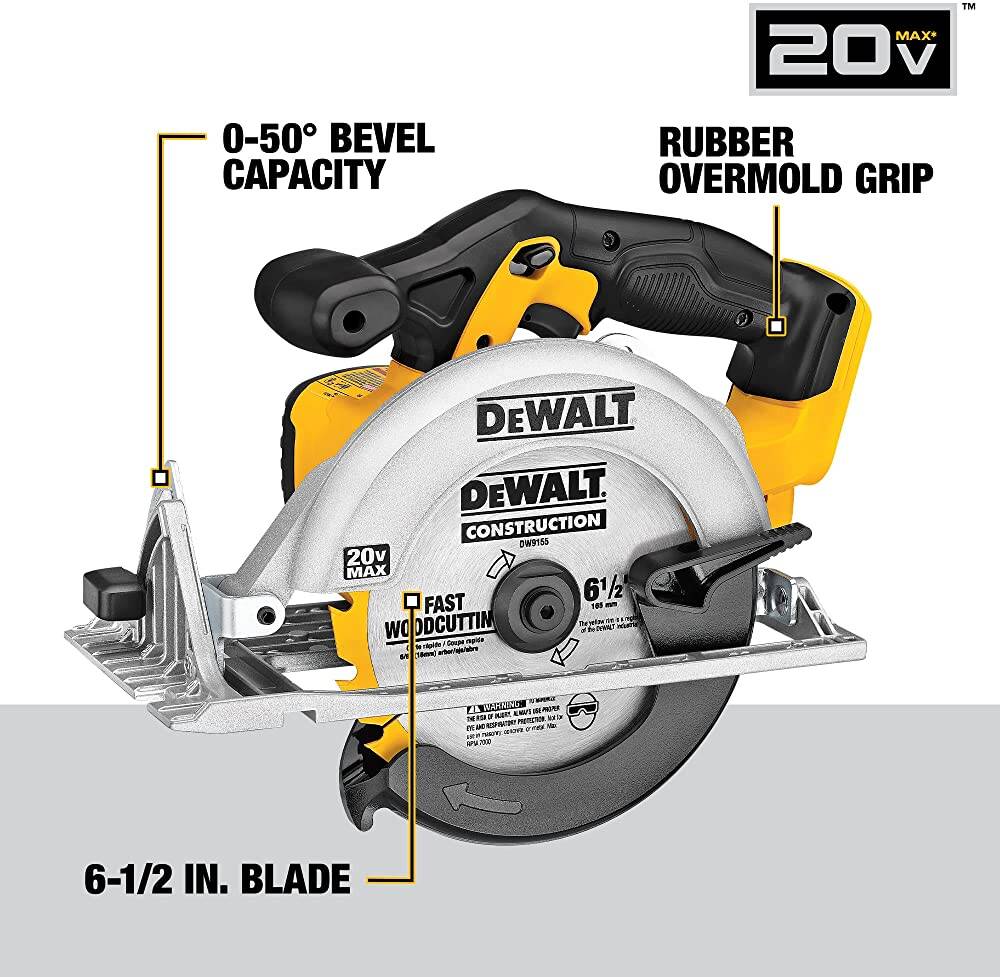 DEWALT DCS391B 6-1/2-Inch 20V MAX* Circular Saw (Tool Only)