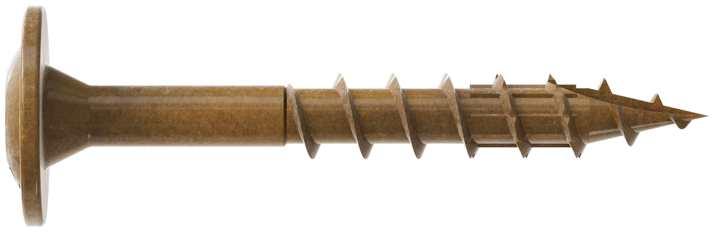 Simpson Strong-Tie CBT08114R100 Wafer-Head Construction Screw — #8 x 1-1/4 in. T20, Quik Guard®, Tan (100-Qty) (Pack of 1440)