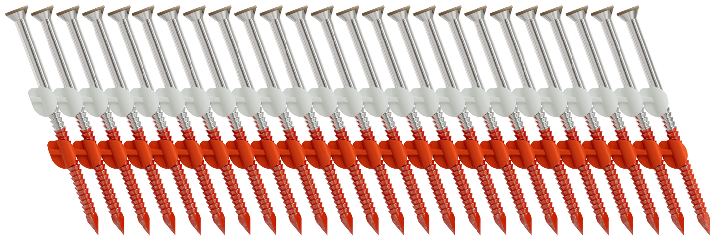 Simpson Strong-Tie S11A237KJT 20–22° Plastic Strip, Casing Head, Ring-Shank Nail — 2-3/8 in. x 11 ga. Tan (1000-Qty) (Pack of 4)
