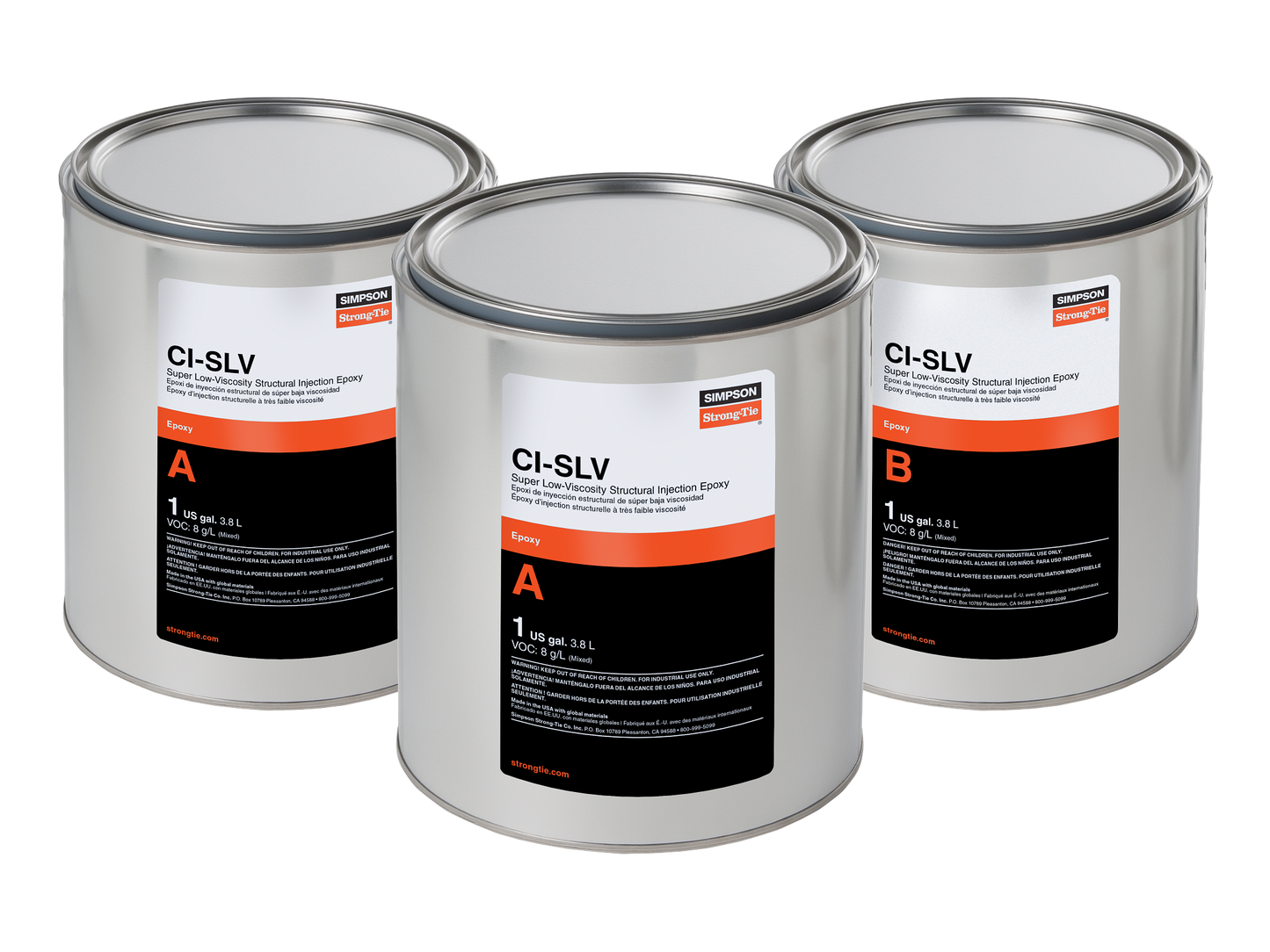 Simpson Strong-Tie CISLV3KT CI-SLV™ Super-Low-Viscosity Structural Injection Epoxy (3-gal. Kit)