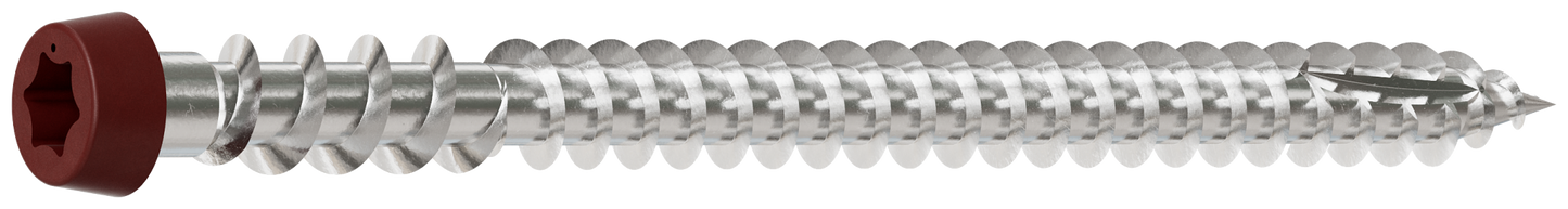 Simpson Strong-Tie DCU234C316RD01 Deck-Drive™ DCU COMPOSITE Screw — #10 x 2-3/4 in. T20, Type 316, Red 01 (70-Qty) (Pack of 5)
