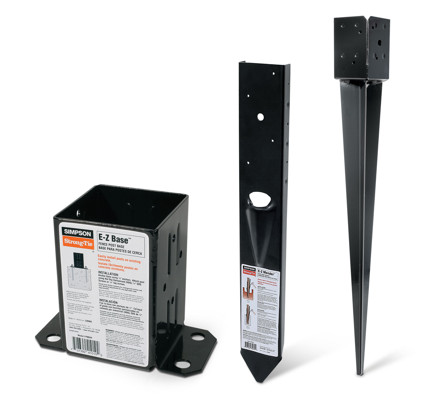 Simpson Strong-Tie FPBS44 E-Z Spike™ Black Powder-Coated Post-Base Spike for 4x4 (Pack of 128)