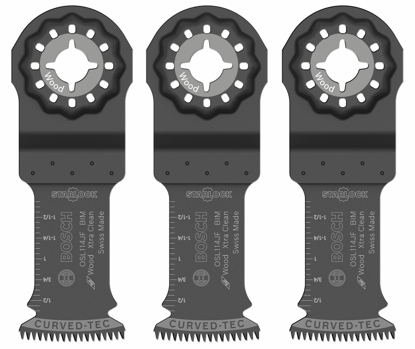 BOSCH OSL114JF-3 1-1/4 In. Starlock® Oscillating Multi Tool Bi-Metal Xtra-clean Plunge Cut Blade 3 pk.