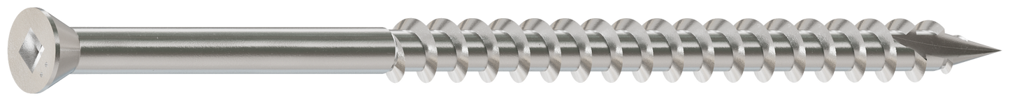 Simpson Strong-Tie S09350FB1 Trim-Head Screw, Square Drive — #9 x 3-1/2 in. #1 SQ, Type 305 (1 lb.)