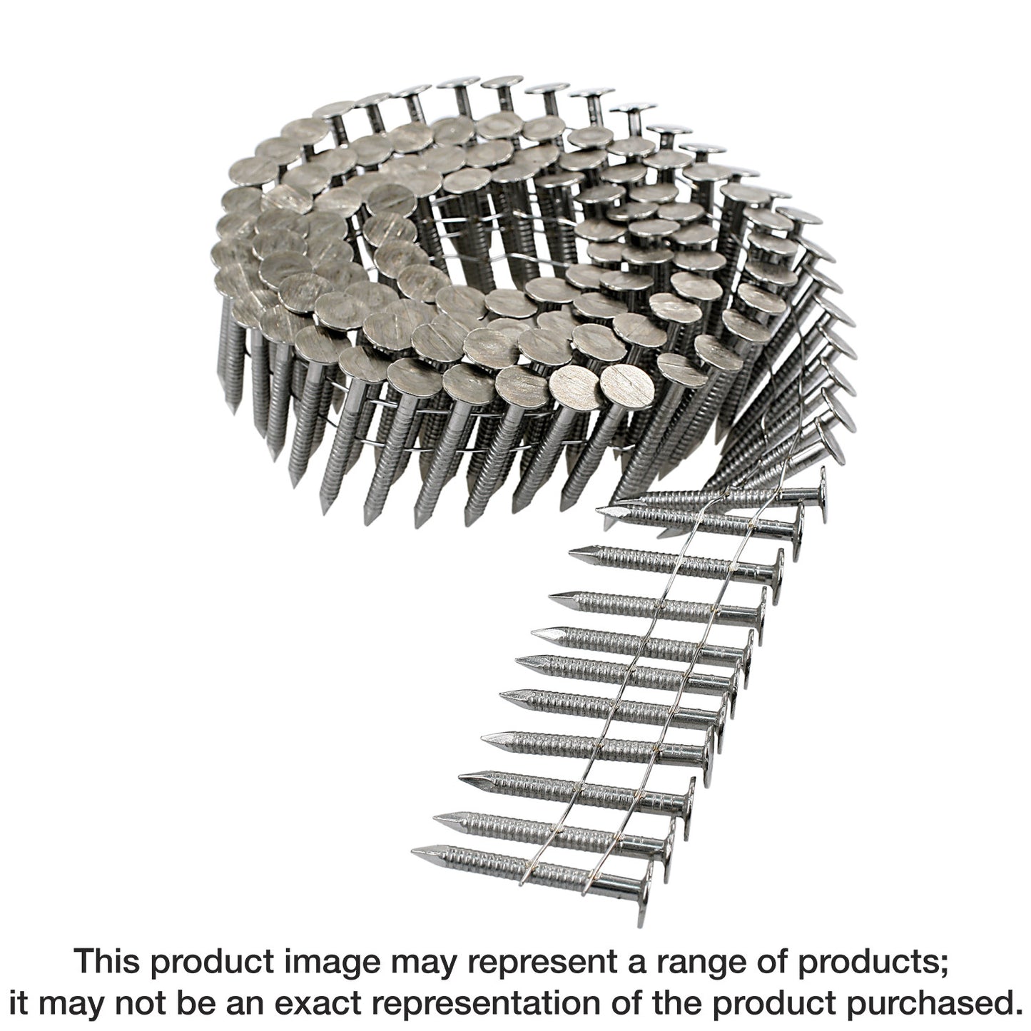Simpson Strong-Tie T11A150RNJ 15° Wire Coil, Full Round Head, Ring-Shank Roofing Nail — 1-1/2 in. Type 316 (3600-Qty) (Pack of 56)