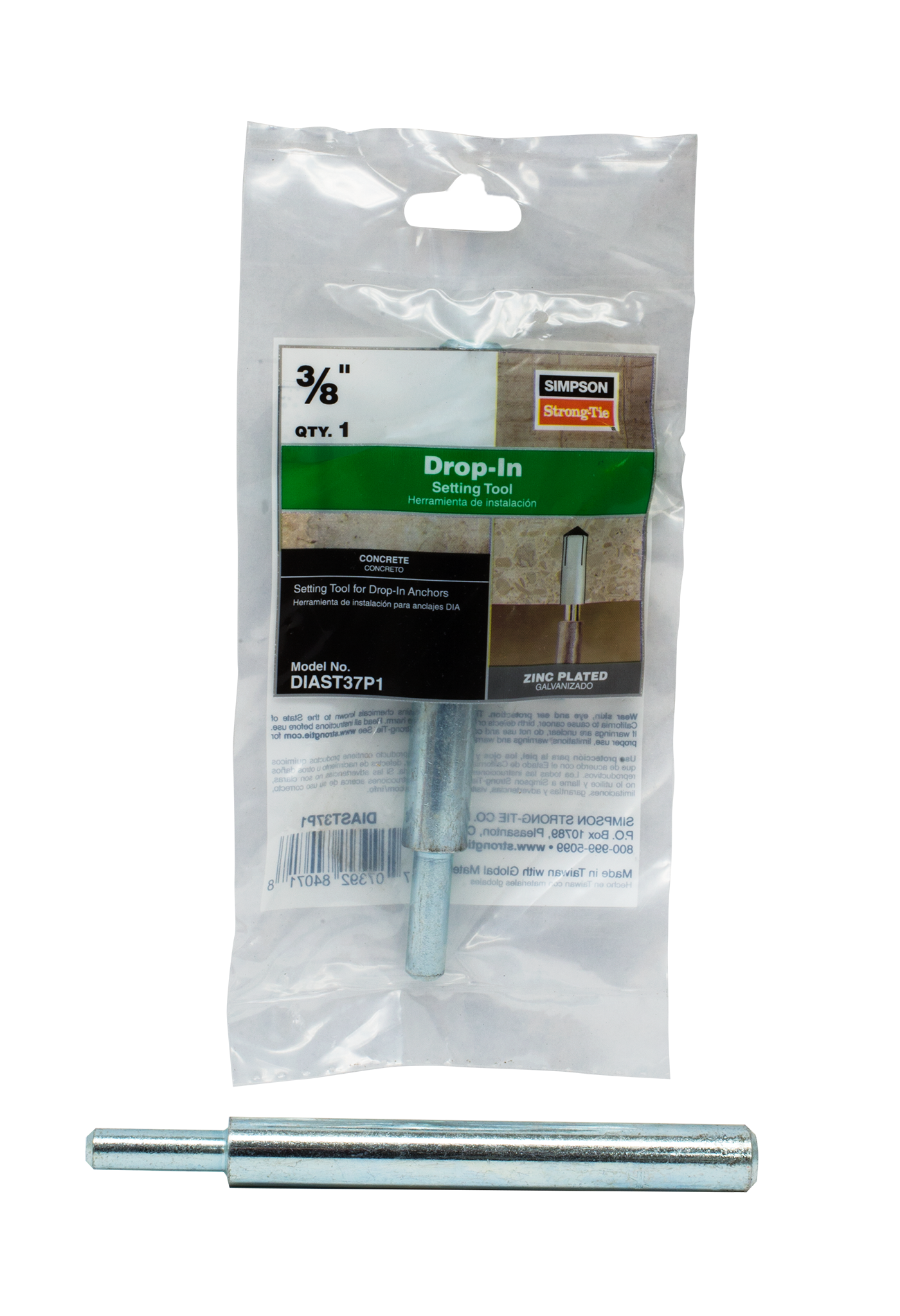 Simpson Strong-Tie DIAST37P1 Setting Tool for 3/8-in. Rod DIA Drop-In Anchor (Pack of 20)