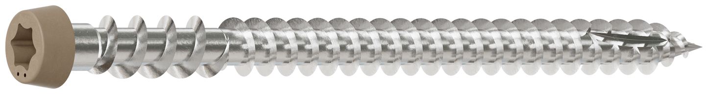Simpson Strong-Tie DCU234P305TN02 Deck-Drive™ DCU COMPOSITE Screw — #10 x 2-3/4 in. T20, Type 305, Tan 02 (350-Qty) (Pack of 300)