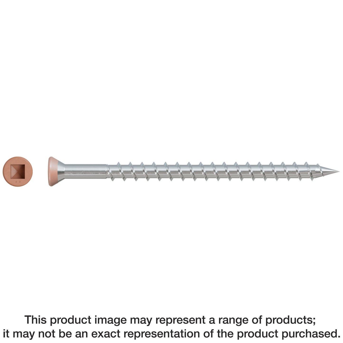 Simpson Strong-Tie DTH212S305TN03 Trim-Head Screw — Sharp Point (Collated) — #7 x 3-1/2 in. #2 Square Type 305 Tan 03 (1000-Qty) (Pack of 100)
