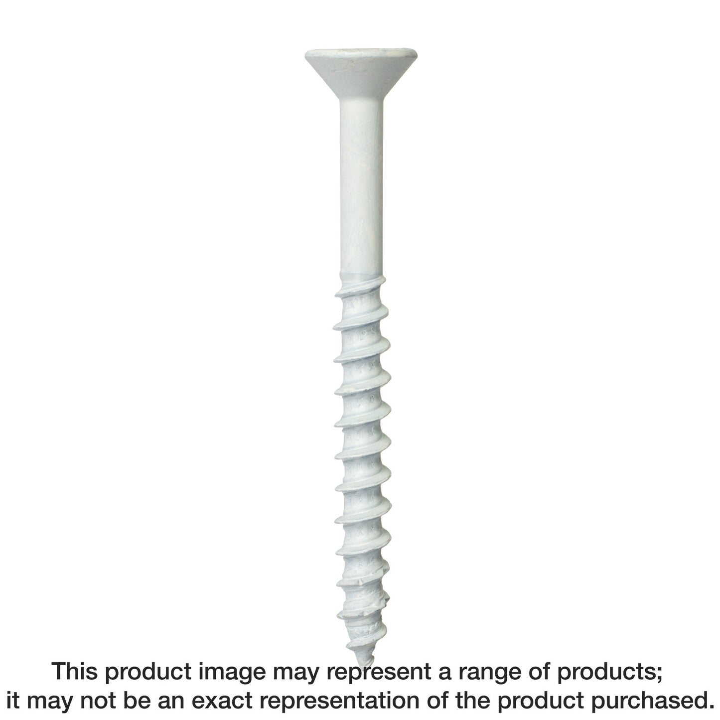 Simpson Strong-Tie TNTW25234TF Titen Turbo™ — 1/4 in. x 2-3/4 in. 6-Lobe Flat-Head Concrete and Masonry Screw, White (100-Qty)