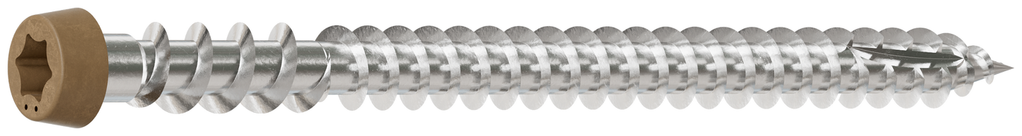 Simpson Strong-Tie DCU234P305TN05 Deck-Drive™ DCU COMPOSITE Screw — #10 x 2-3/4 in. T20, Type 305, Tan 05 (350-Qty) (Pack of 300)