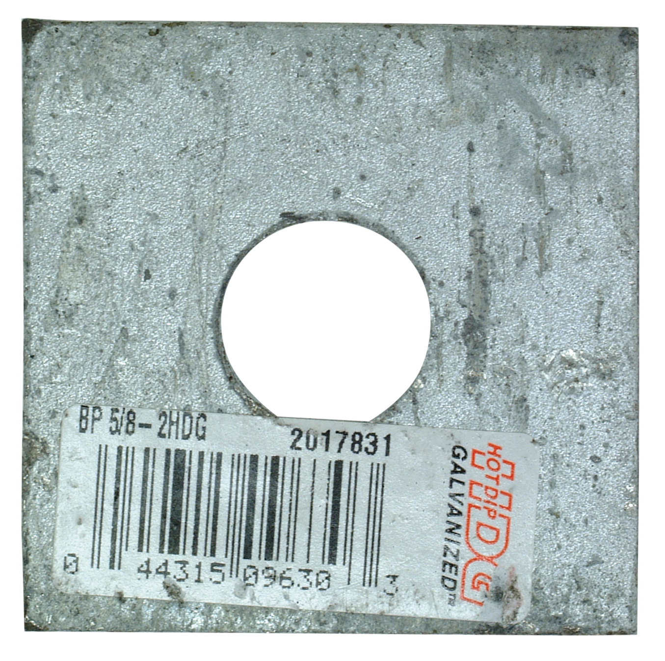 Simpson Strong-Tie BP 5/8-2HDG BP 2 in. x 2 in. Hot-Dip Galvanized Bearing Plate with 5/8 in. Bolt Dia.