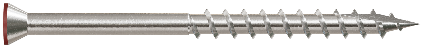 Simpson Strong-Tie T07225FT70RD01 Trim-Head Screw, 6-Lobe Drive — #7 x 2-1/4 in. T-15 Type 316, Red 01 (70-Qty) (Pack of 5)