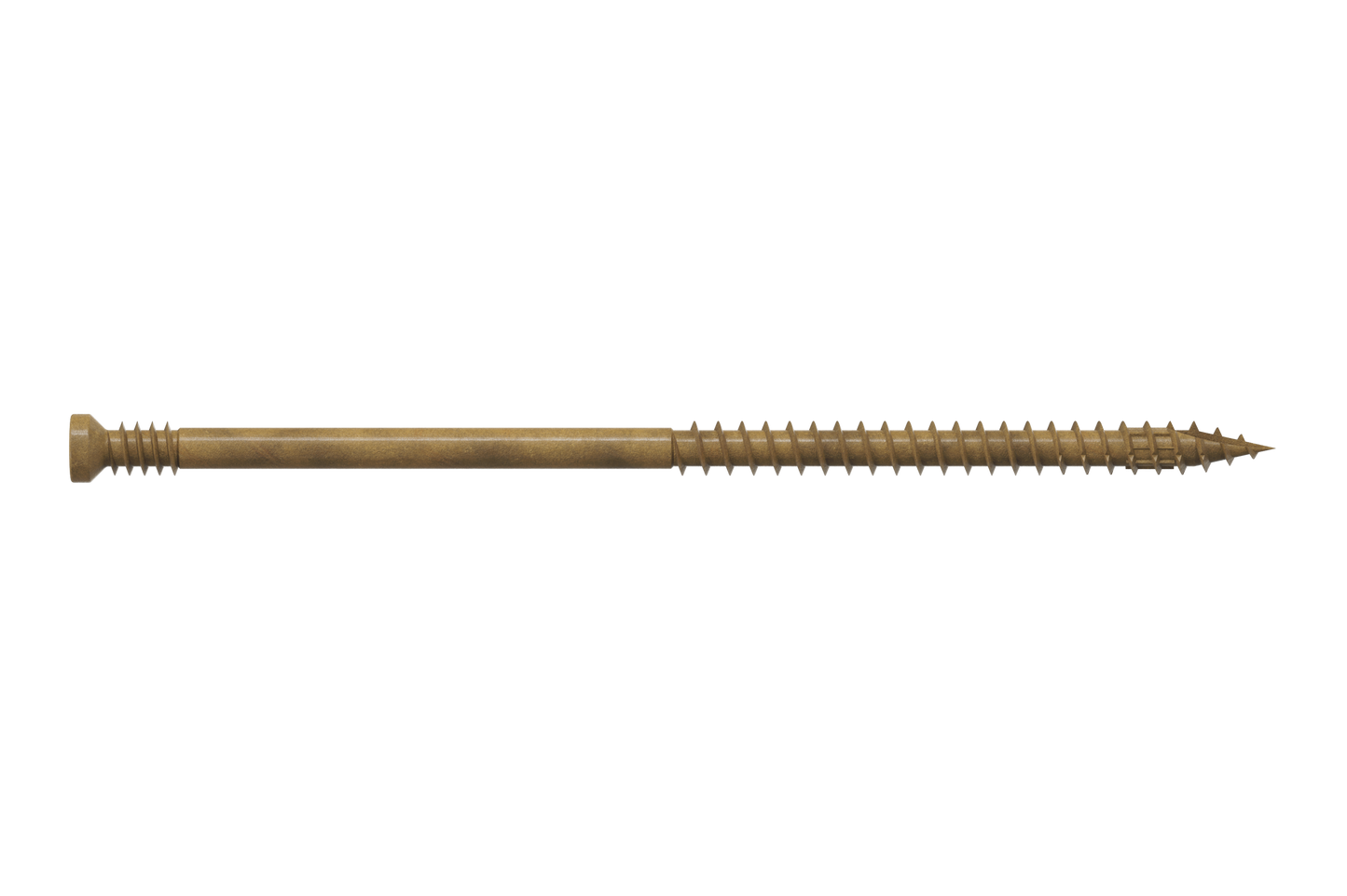 Simpson Strong-Tie FT09400MB Finish Trim Screw — #9 x 4 in. T15, Trim-Head, Quik Guard®, Tan (1000-Qty)
