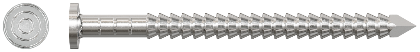 Simpson Strong-Tie T3KR51 Premium Siding Nail — 1-1/4-in. x 5/32-in. Head Dia., Type 316 Stainless Steel (1 lb.) (Pack of 10)