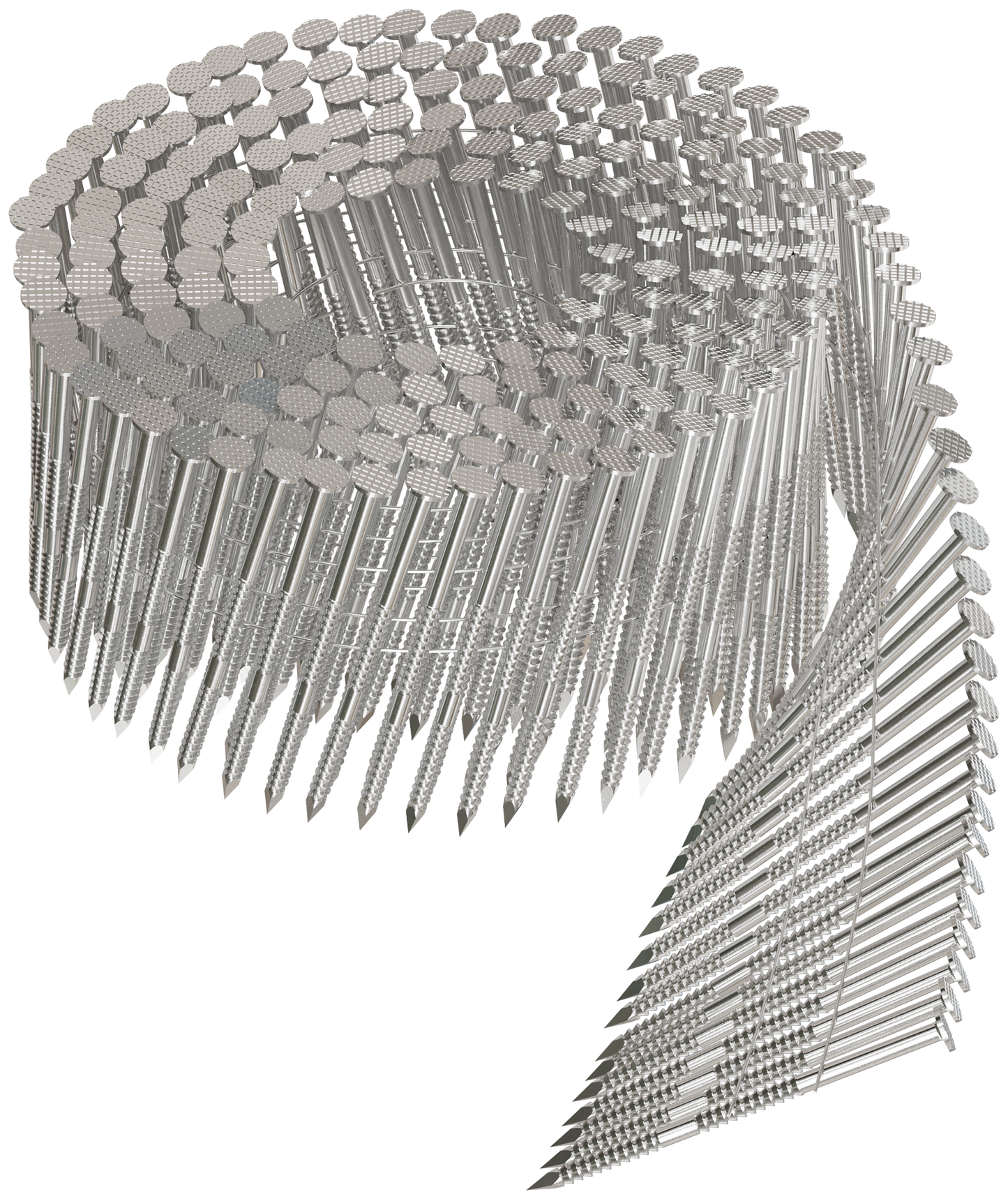 Simpson Strong-Tie T12A225PNJ 15° Wire Coil, Full Round Head, Ring-Shank Decking/Framing Nail — 2-1/4 in. x .099 in. Type 316 (1800-Qty)