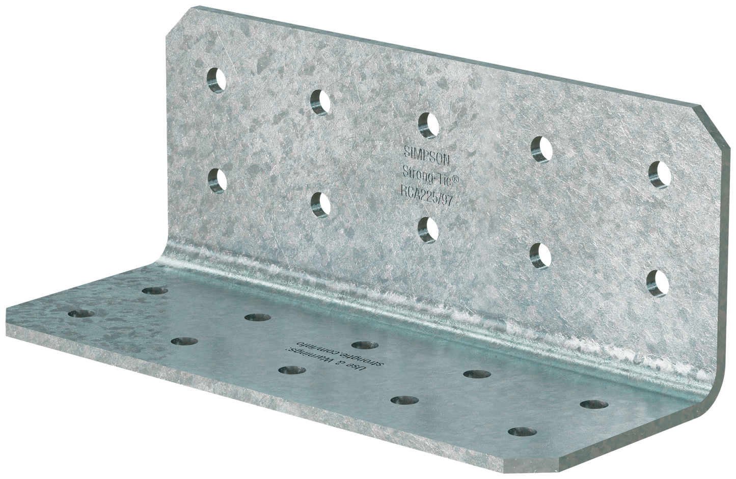 Simpson Strong-Tie RCA225/97-R55 RCA 2 in. x 2 in. x 5 in. 12-Gauge Galvanized Rigid Connector Angle (55-Qty)