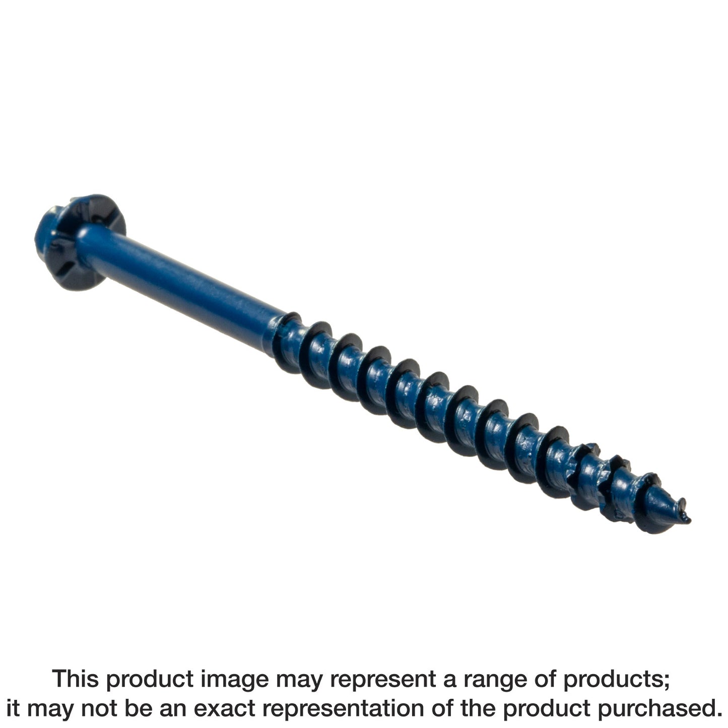 Simpson Strong-Tie TNT18234H Titen Turbo™ — 3/16 in. x 2-3/4 in. Hex-Head Concrete and Masonry Screw, Blue (100-Qty)