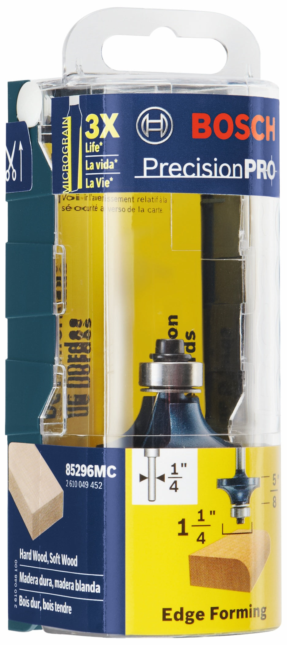 BOSCH 85296MC 3/8 In. x 5/8 In. Carbide-Tipped Roundover Router Bit