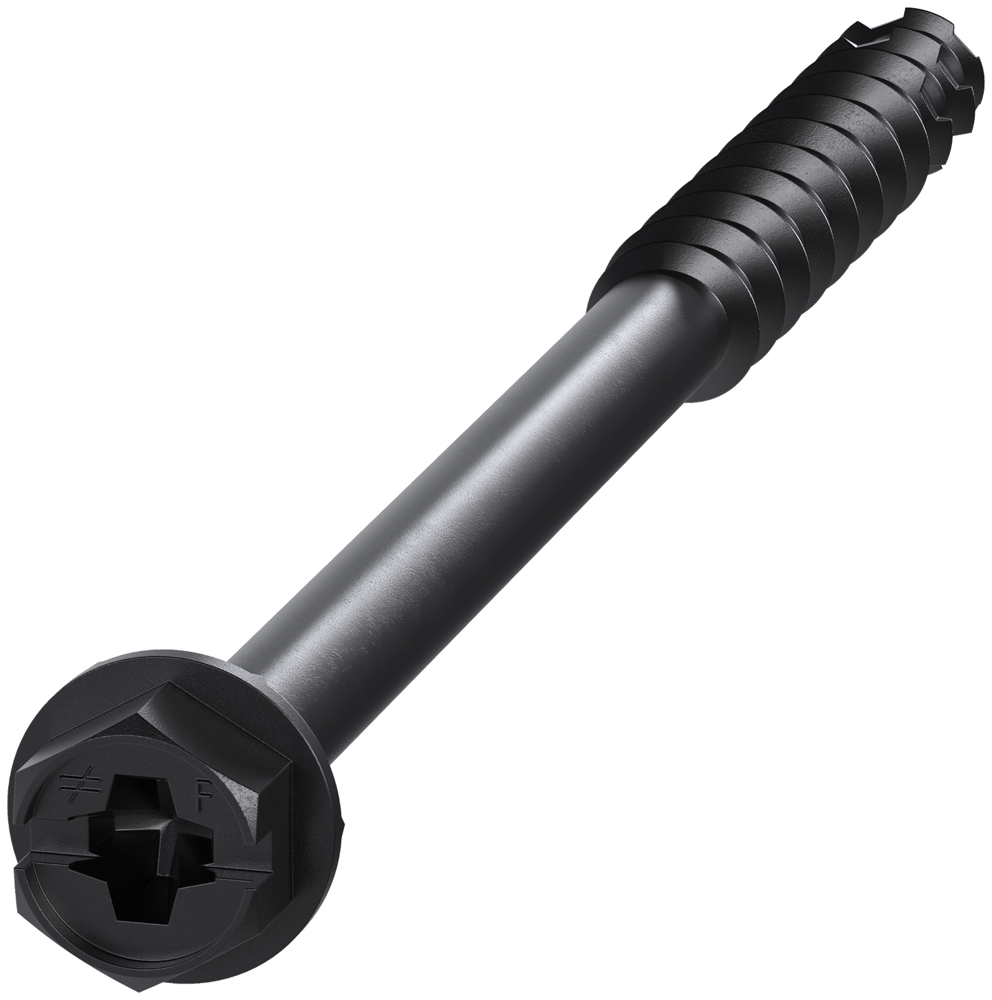 Simpson Strong-Tie TNTBL25400H Titen Turbo™ — 1/4 in. x 4 in. Hex-Head Concrete and Masonry Screw, Black (100-Qty) (Pack of 4)