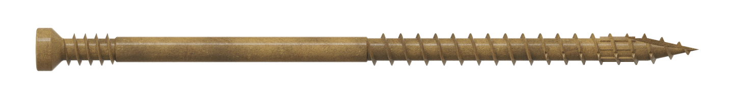 Simpson Strong-Tie FT07300R100 Finish Trim Screw — #7 x 3 in. T10, Trim-Head, Quik Guard®, Tan (100-Qty)